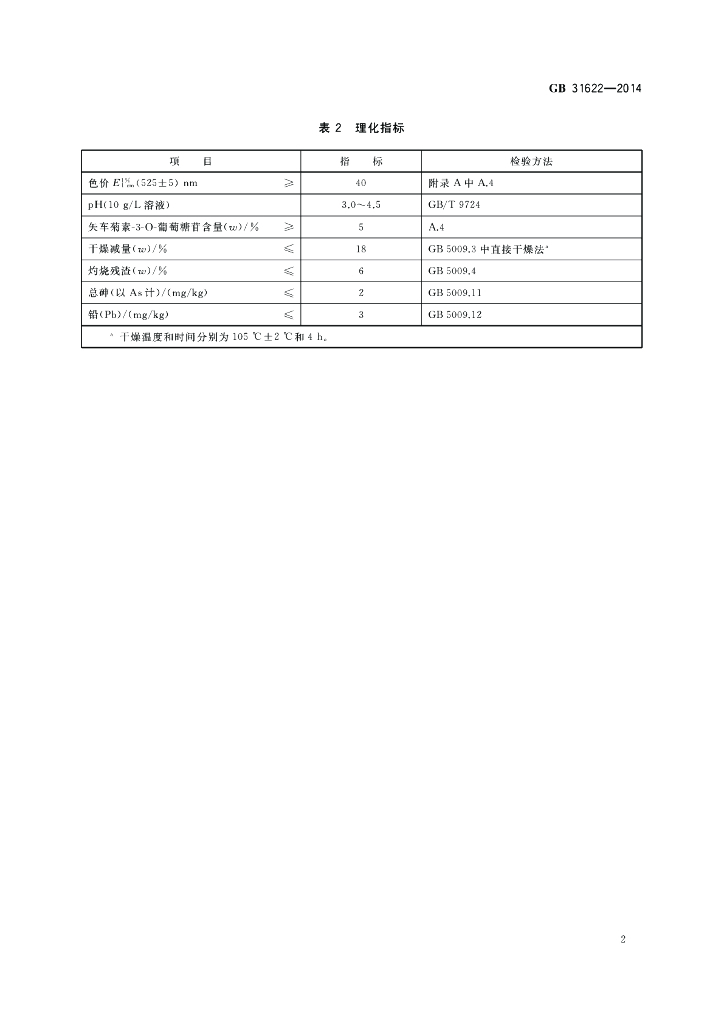 GB 31622-2014 标准预览