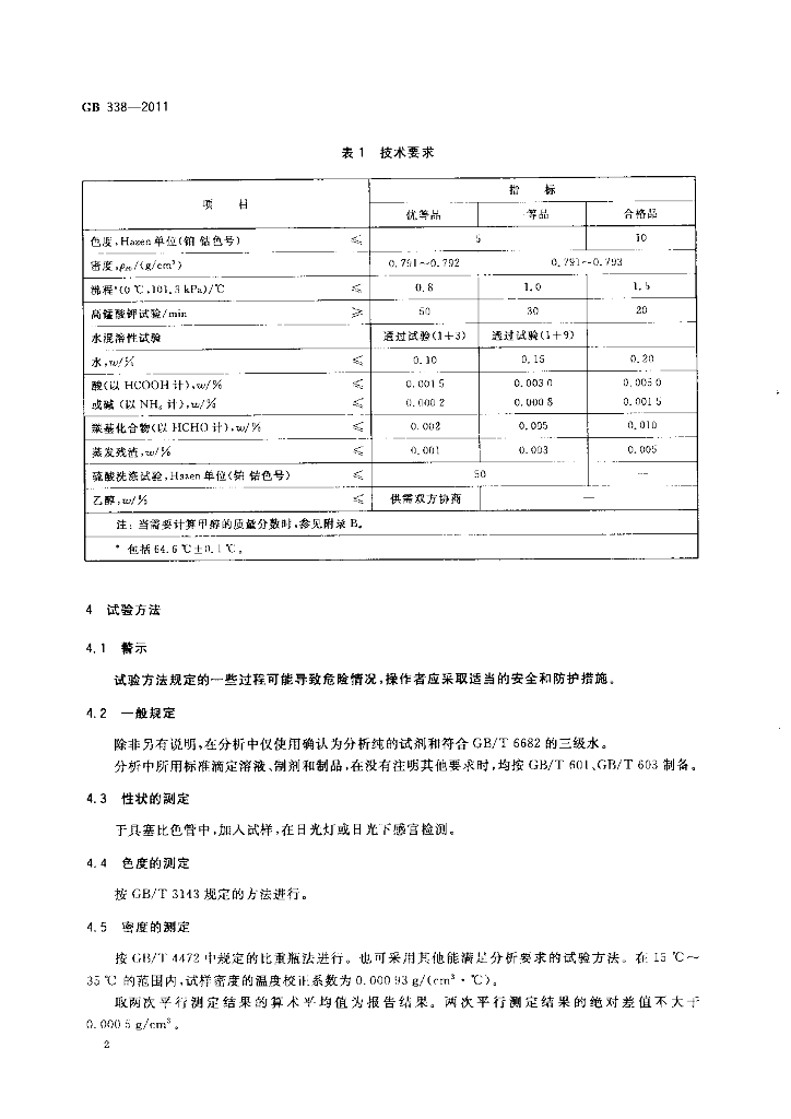 GB/T 338-2011 标准预览