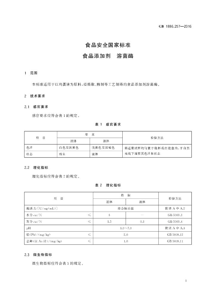 GB 1886.257-2016 标准预览