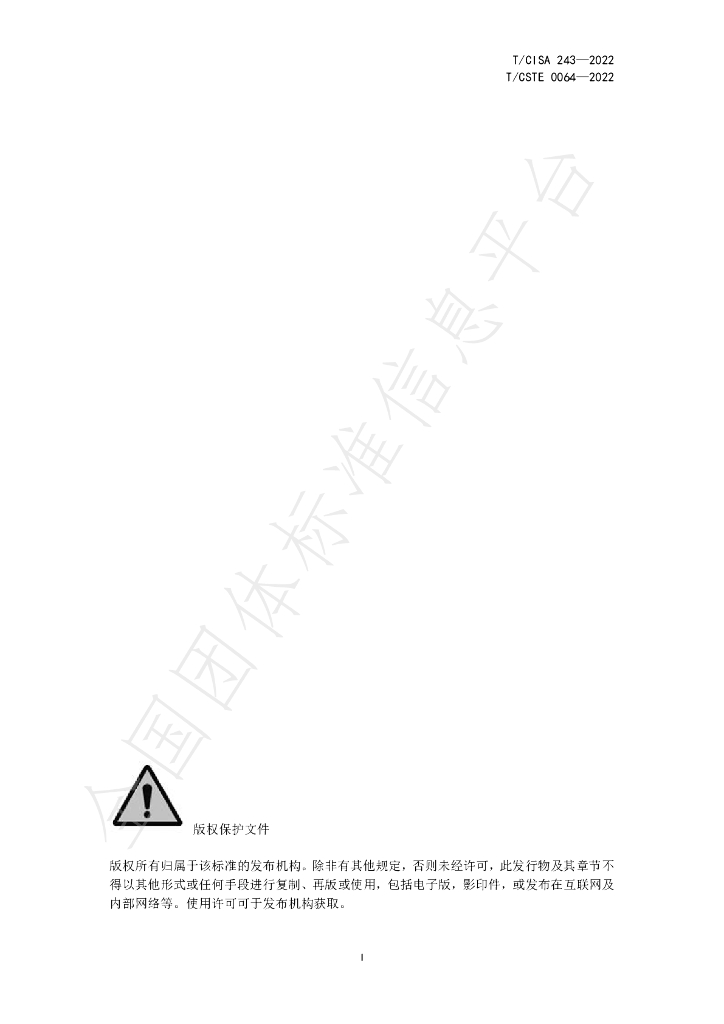 T/CISA 243-2022 标准预览