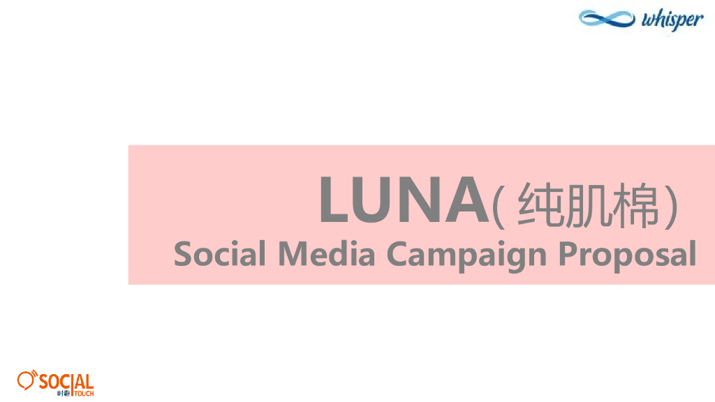 Whisper Luna social media campaign proposal20140224V2