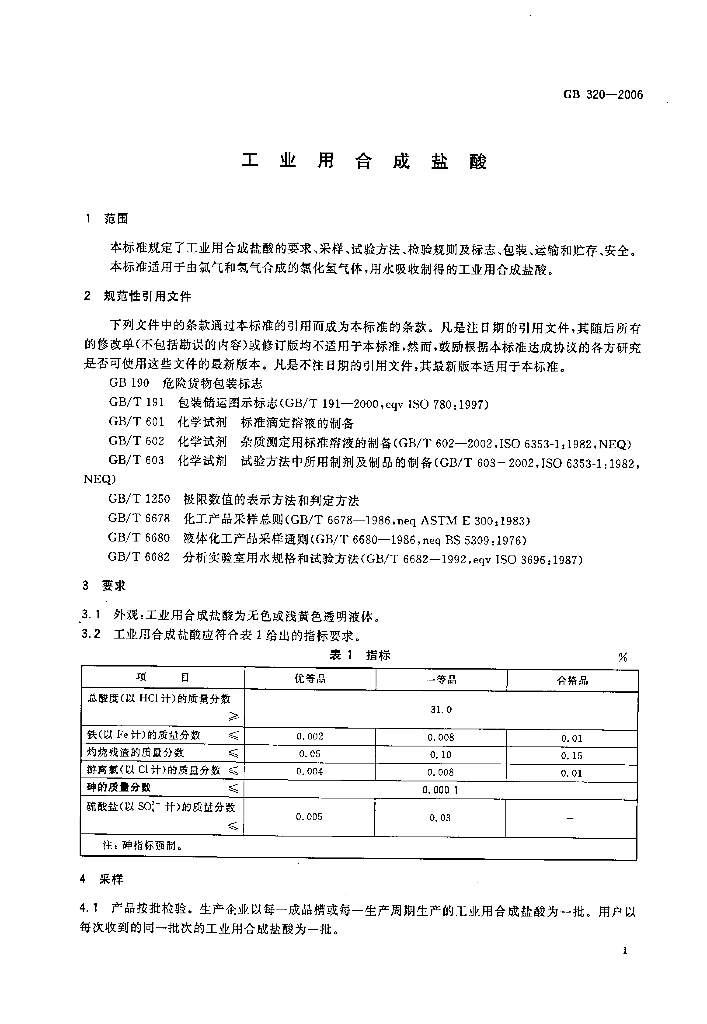 GB/T 320-2006 标准预览