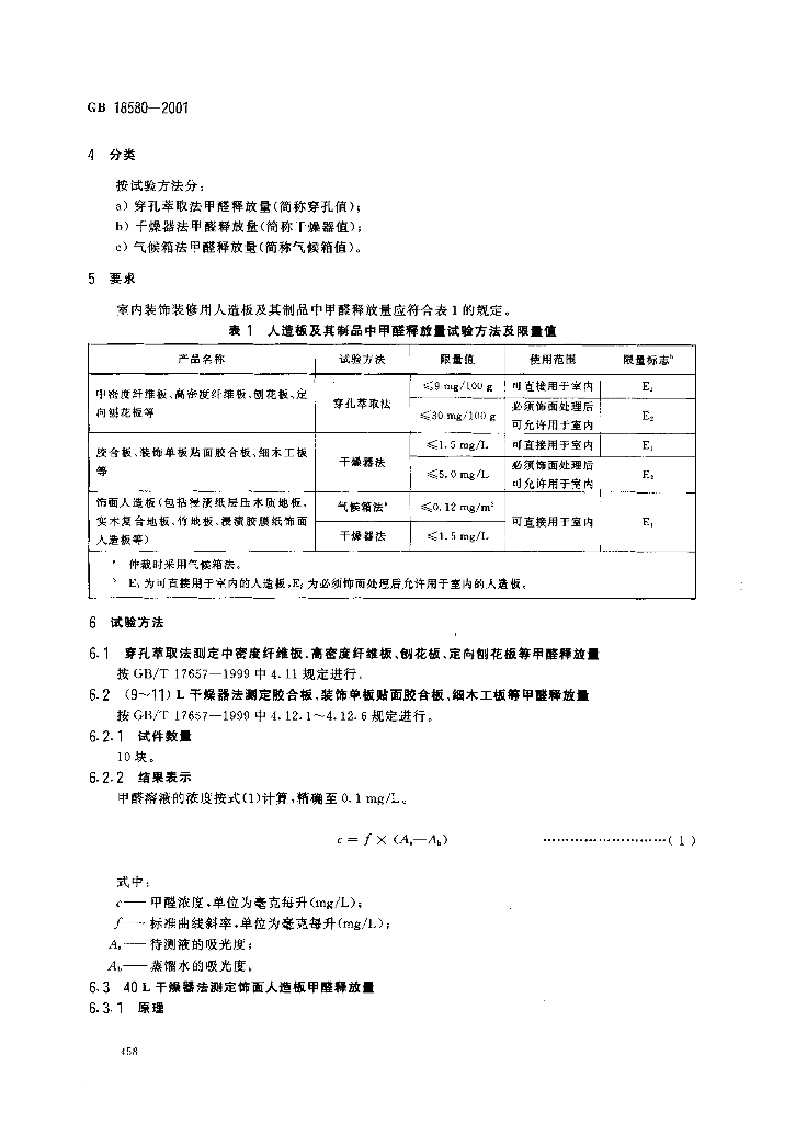 GB 18580-2001 标准预览