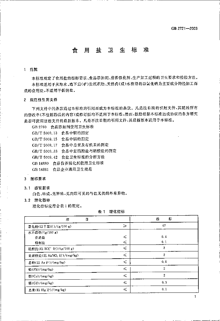 GB 2721-2003 标准预览