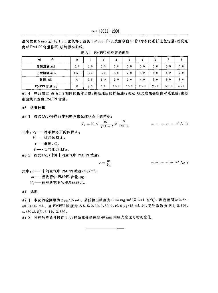 GB 18533-2001 标准预览