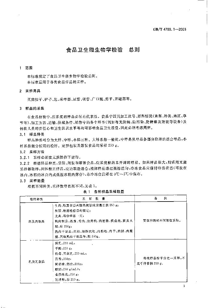 GB/T 4789.1-2003 标准预览