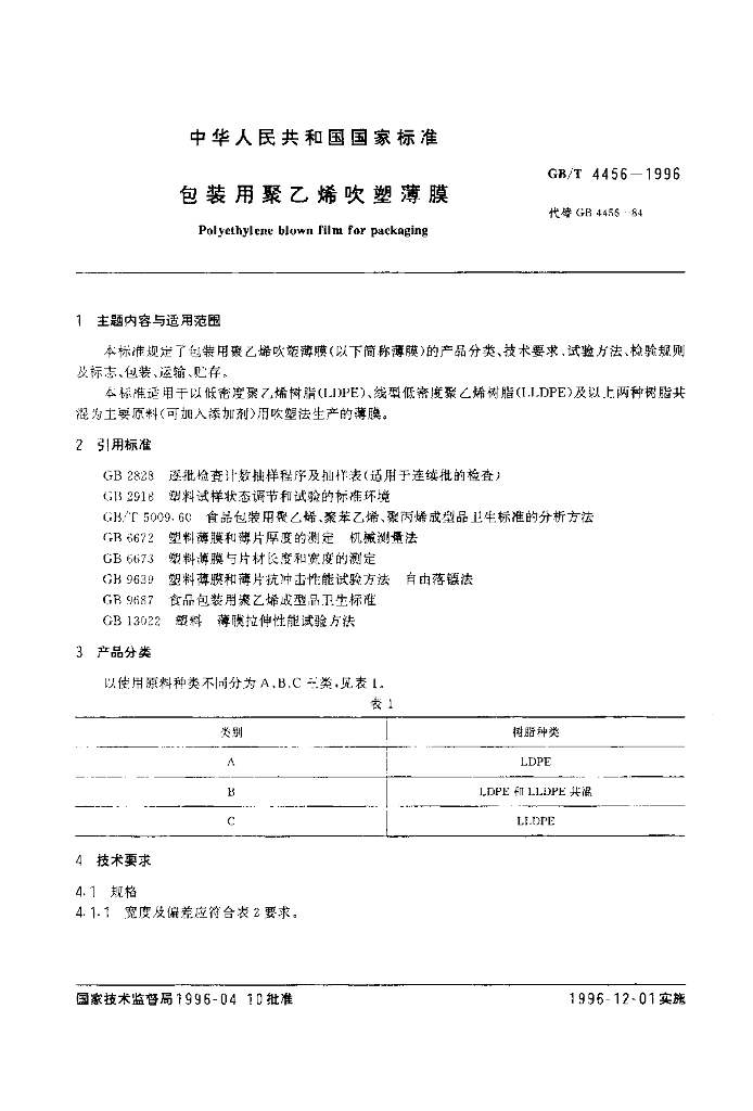 GB/T 4456-1996 标准预览