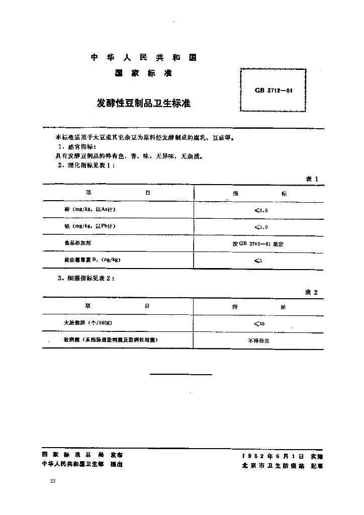 GB 2712-1981 标准预览