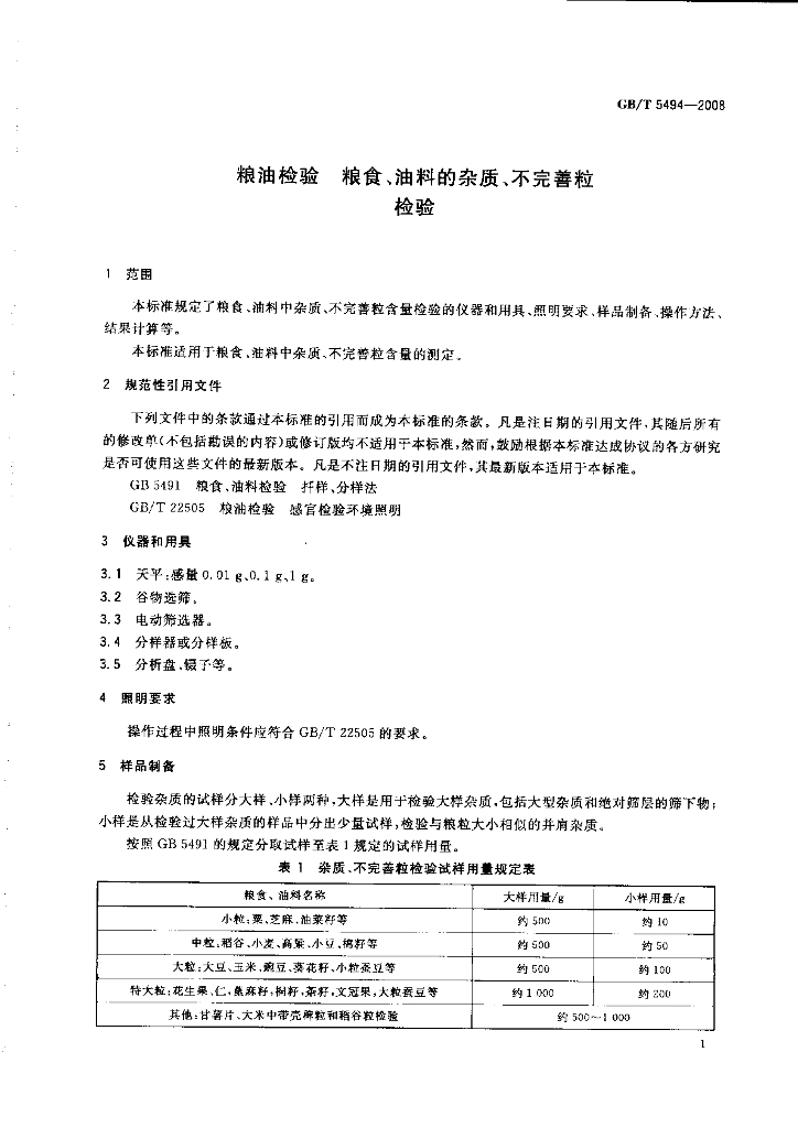 GB/T 5494-2008 标准预览