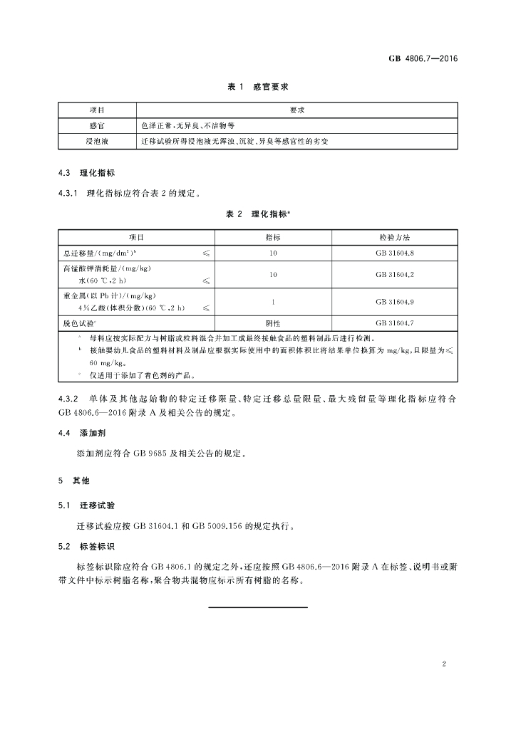GB 4806.7-2016 标准预览