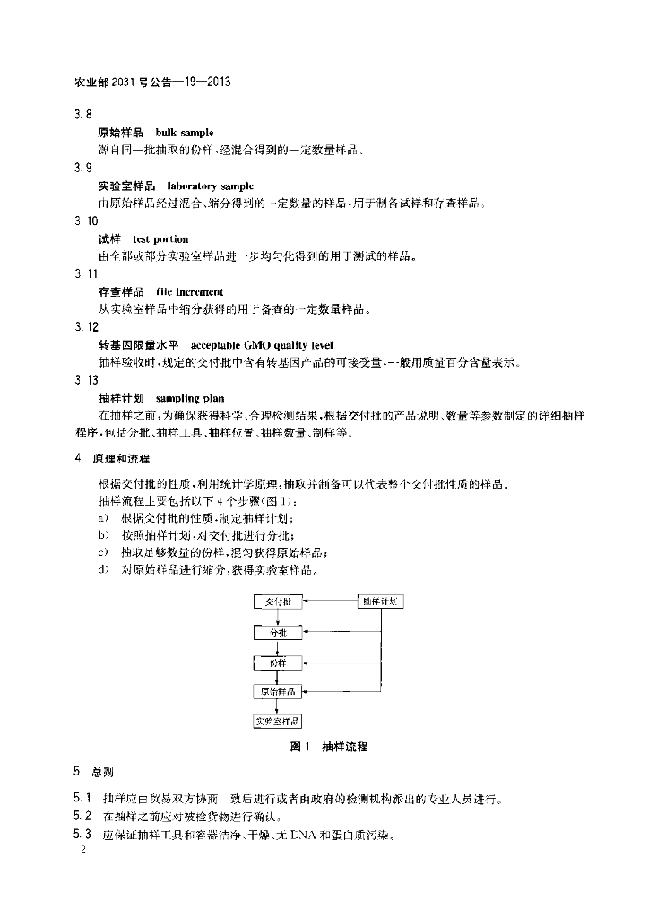 农业部2031号公告-19-2013 标准预览