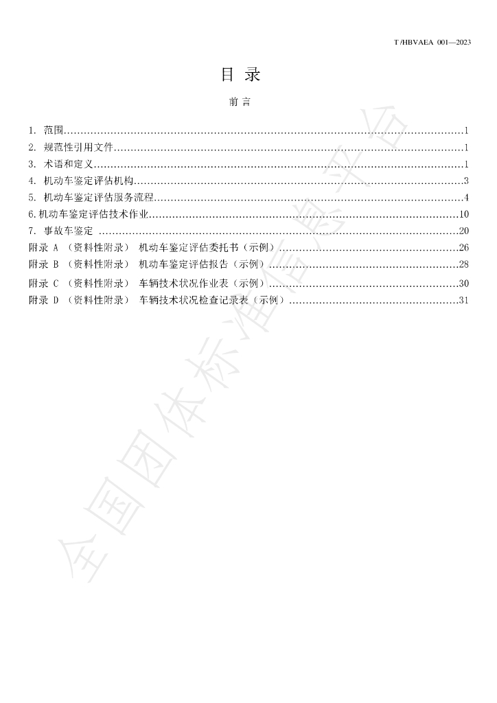 T/HBVAEA 001-2023 标准预览