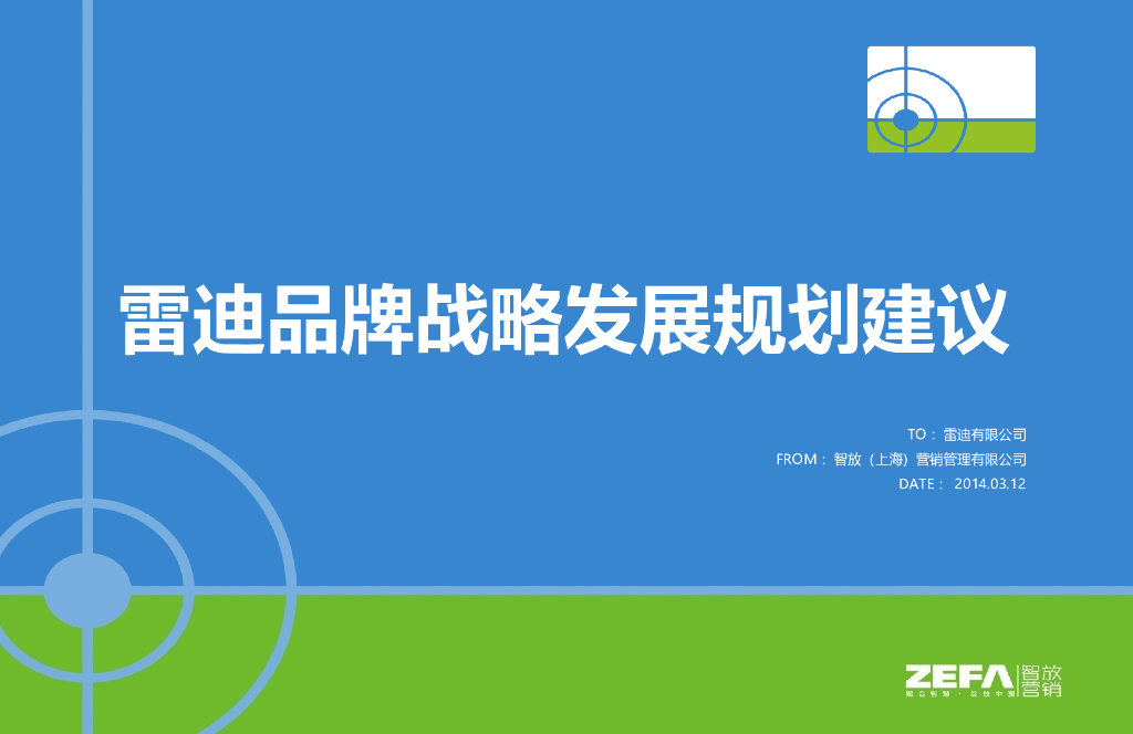 雷迪：品牌战略发展规划建议