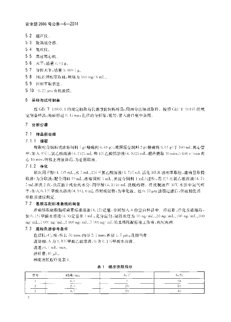 农业部2086号公告-6-2014 标准预览