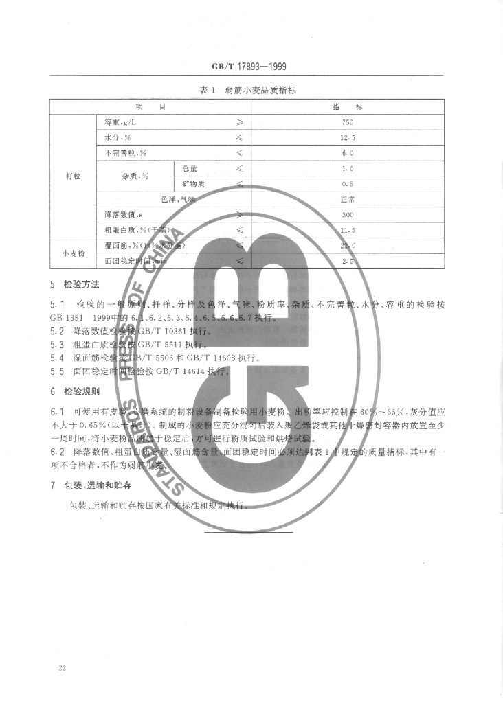 GB/T 17893-1999 标准预览