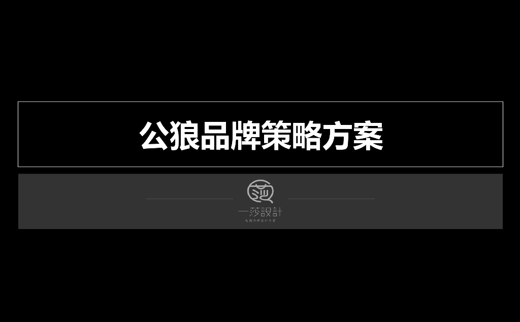 公狼品牌定位策略方案