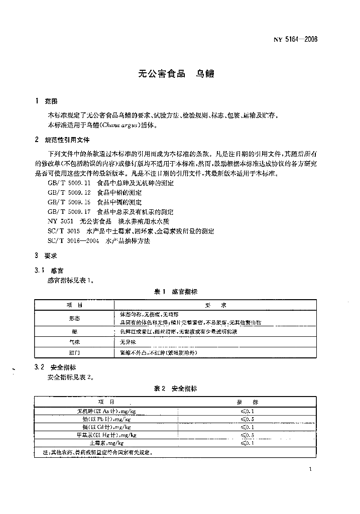 NY 5164-2008 标准预览