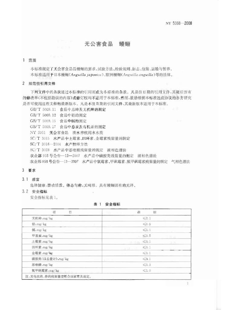 NY 5068-2008 标准预览