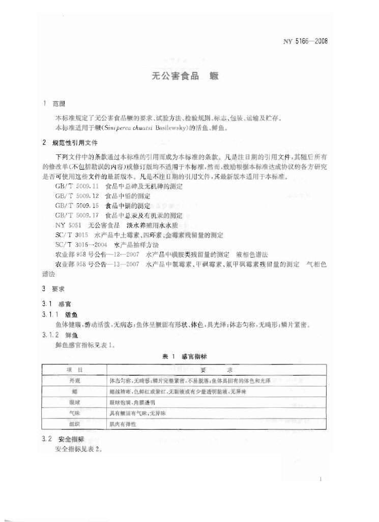 NY 5166-2008 标准预览