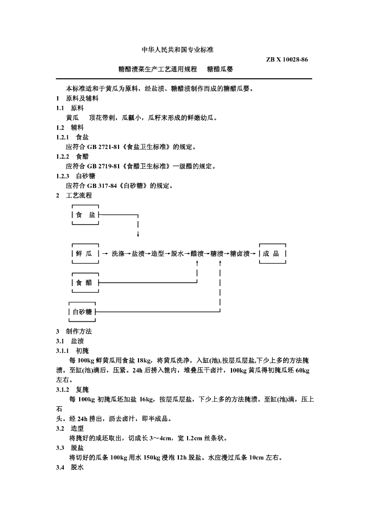 ZB X 10028-1986 标准预览
