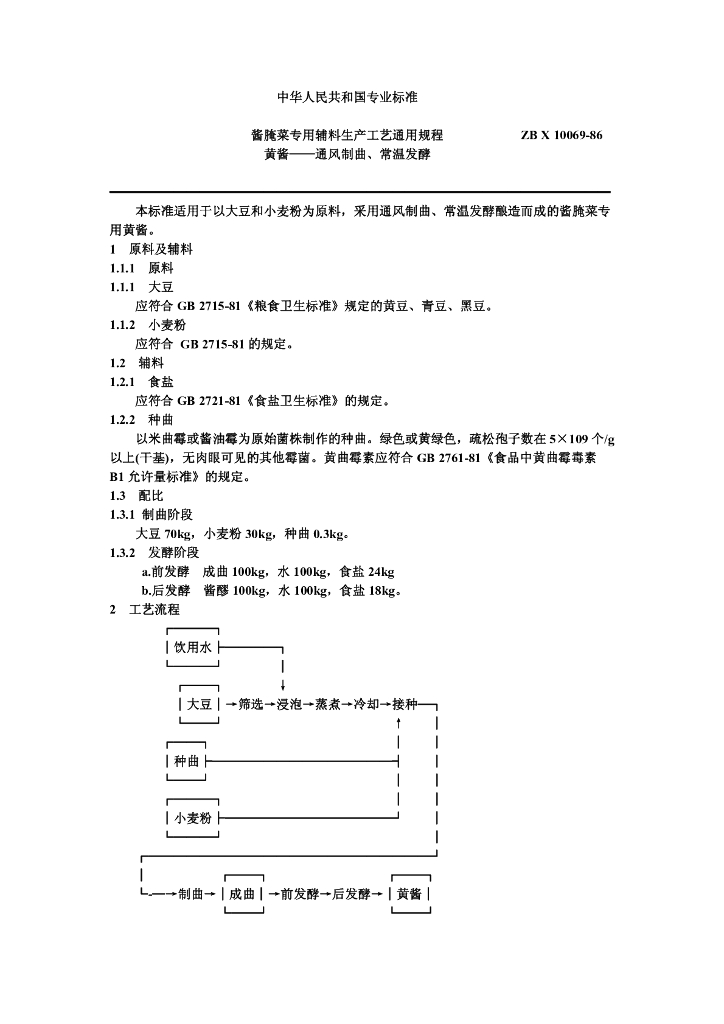 ZB X 10069-1986 标准预览