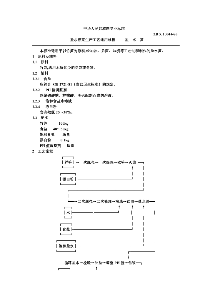 ZB X 10044-1986 标准预览