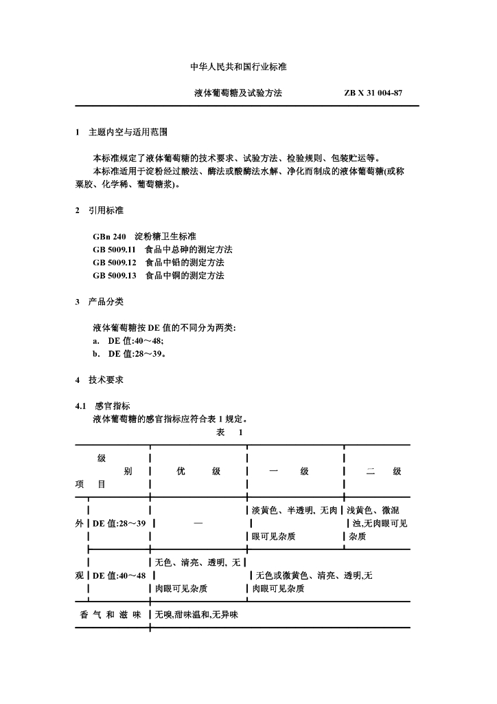 ZB X 31004-1987 标准预览