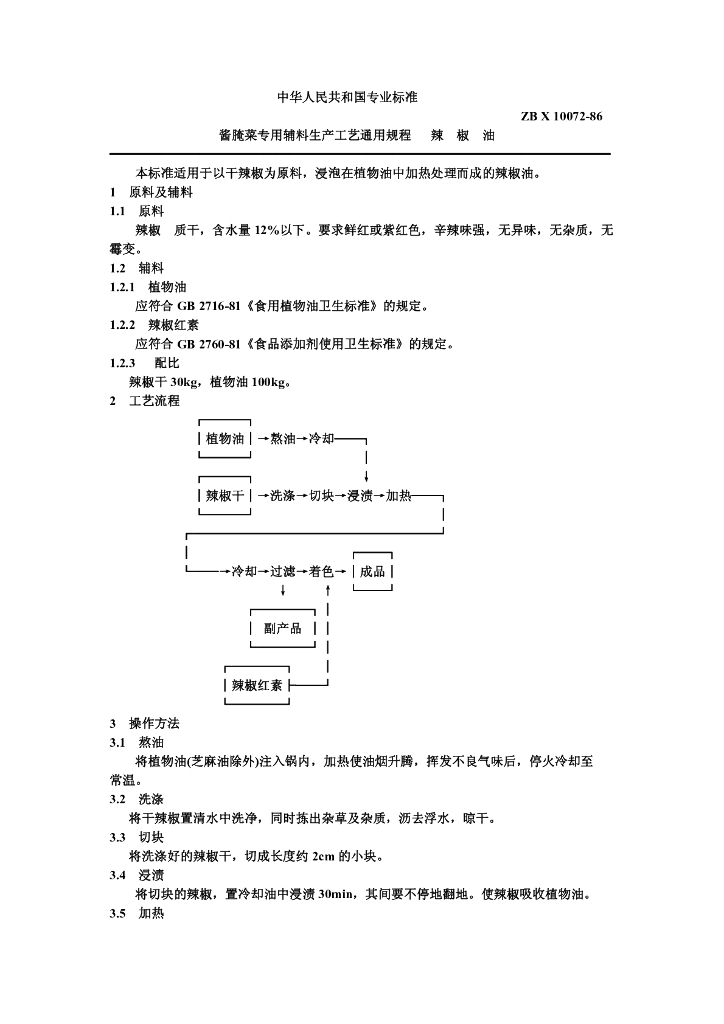 ZB X 10072-1986 标准预览