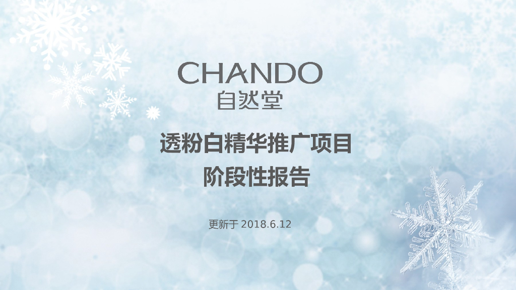 2018自然堂 透粉白2.0公关推广项目阶段性报告