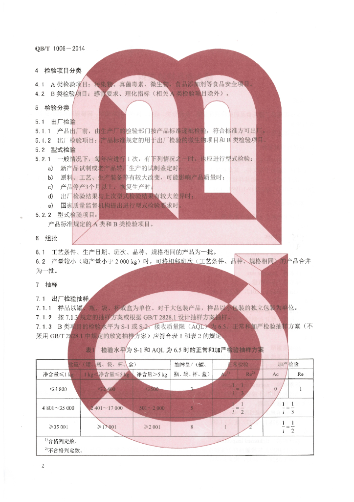 QB/T 1006-2014 标准预览