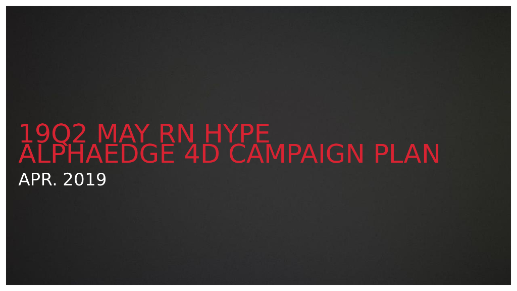 2019年Q2阿迪达斯ALPHAEDGE 4D 宣传推广案