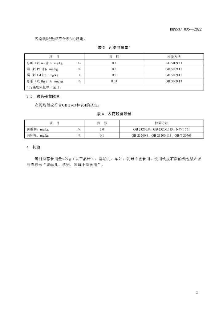 DBS53/ 035-2022 标准预览
