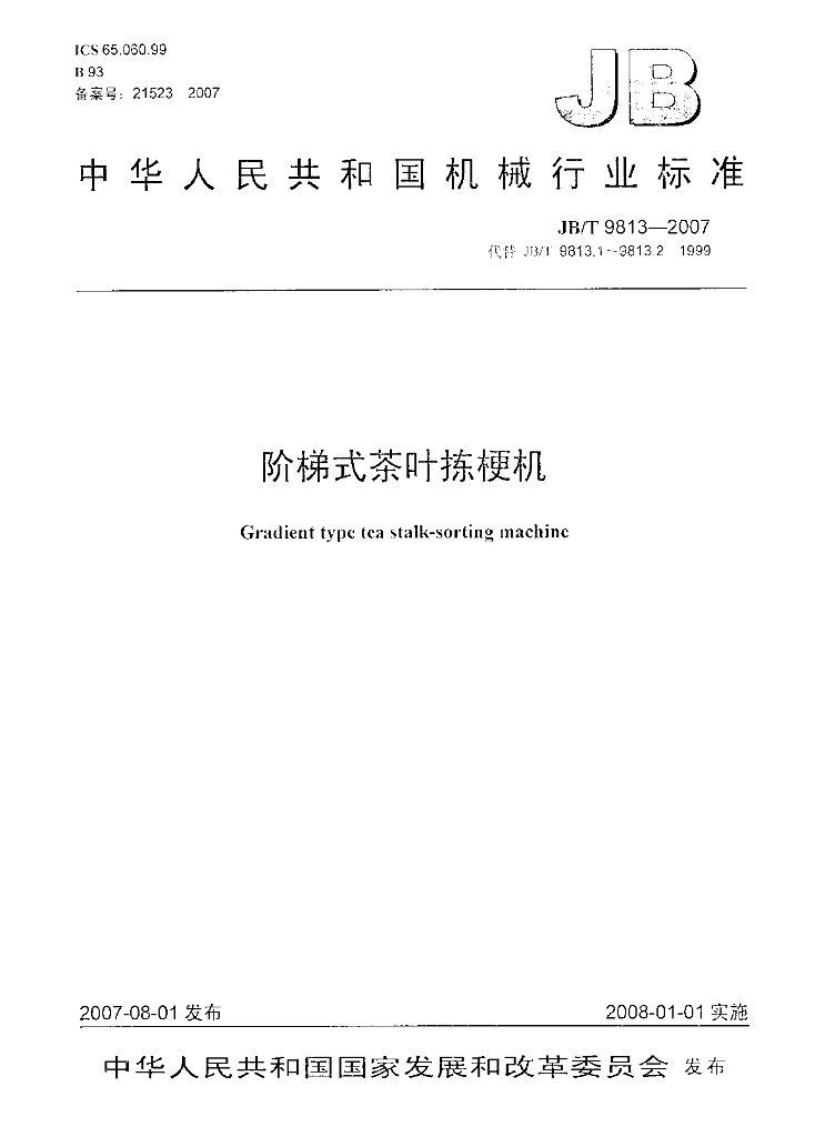 JB/T 9813-2007 标准预览
