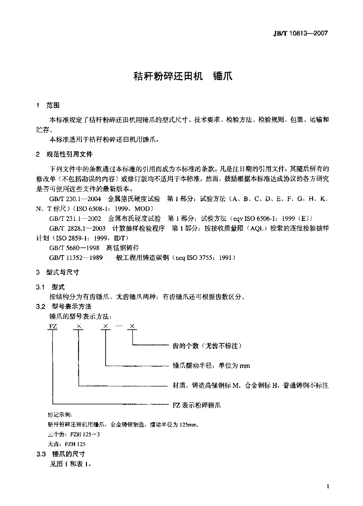 JB/T 10813-2007 标准预览