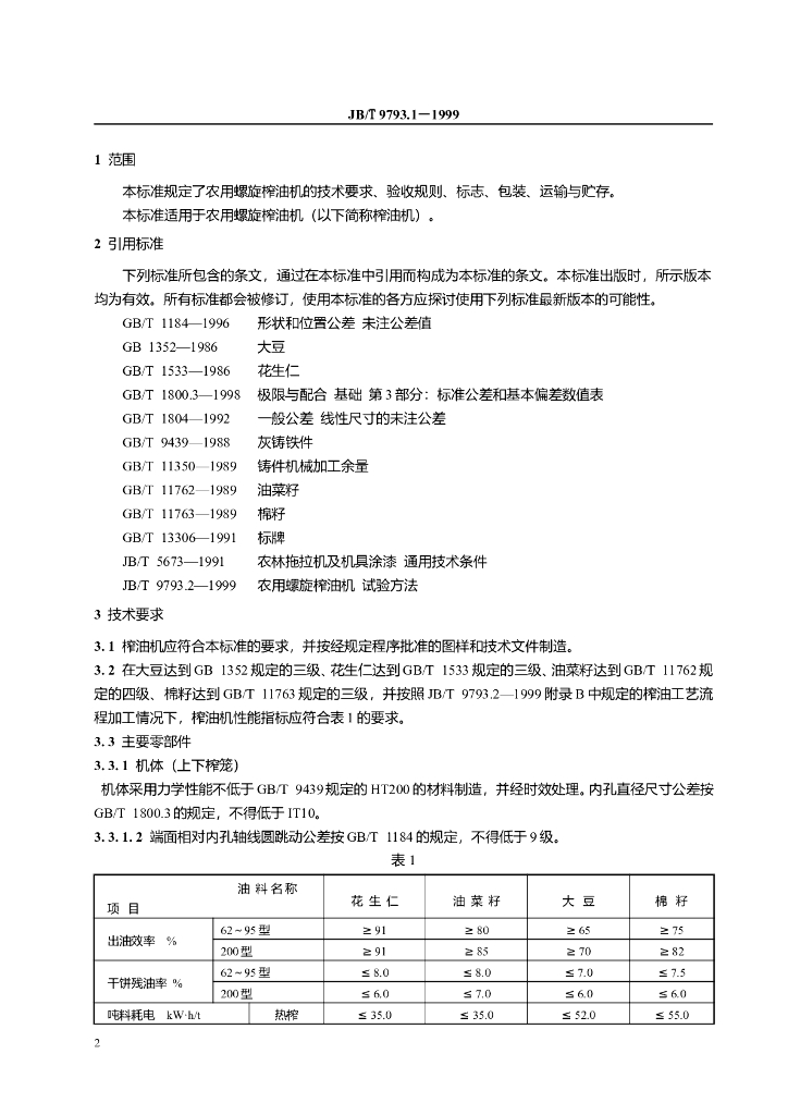 JB/T 9793.1-1999 标准预览