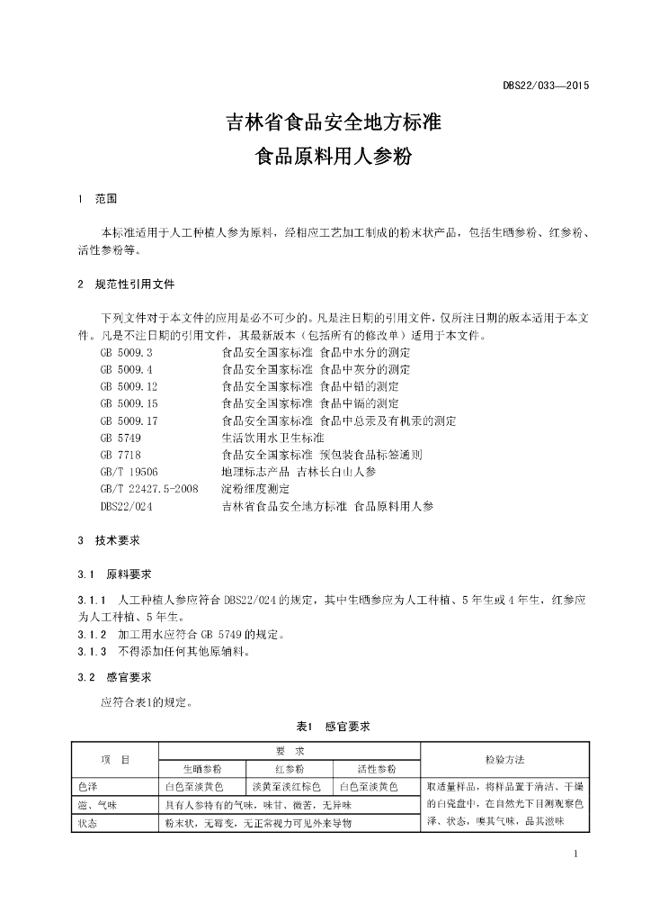 DBS22/ 033-2015 标准预览