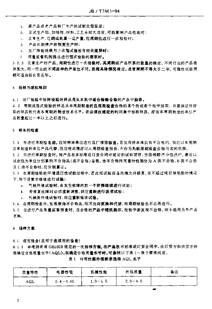 JB/T 7461-1994 标准预览