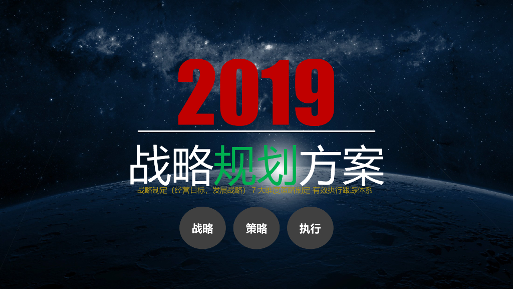 2019年战略规划