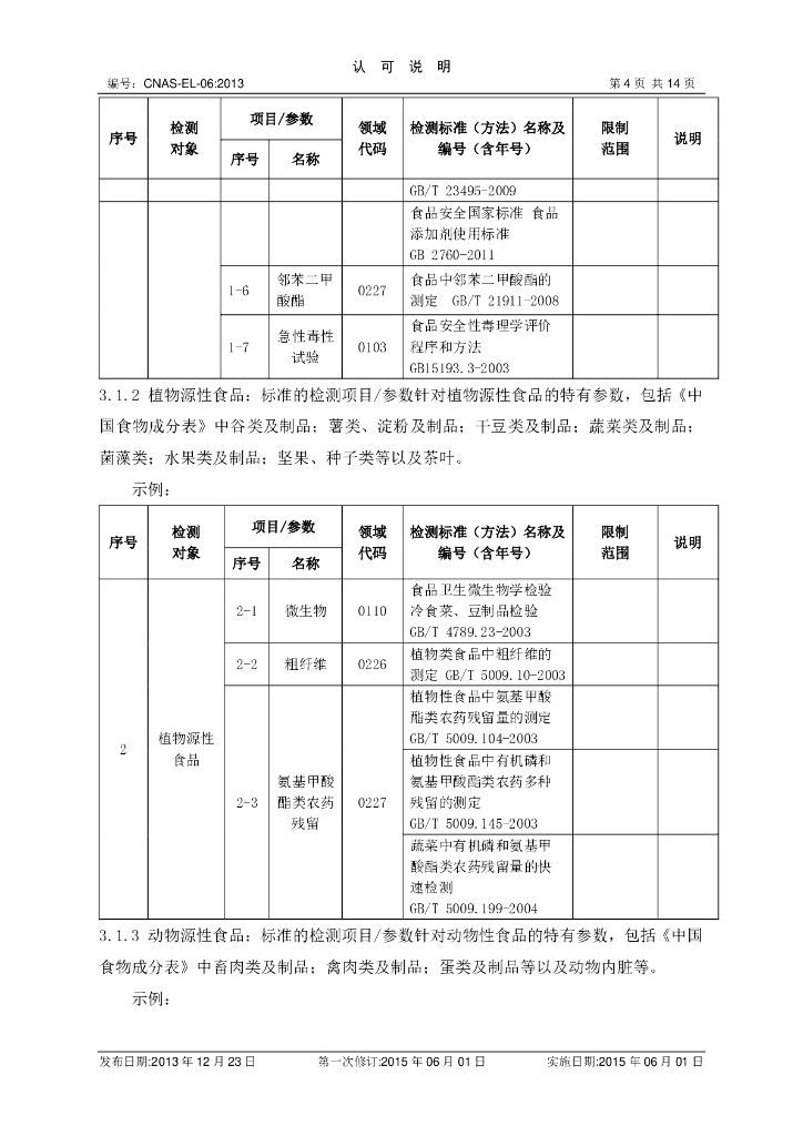 CNAS-EL-06-2013 标准预览
