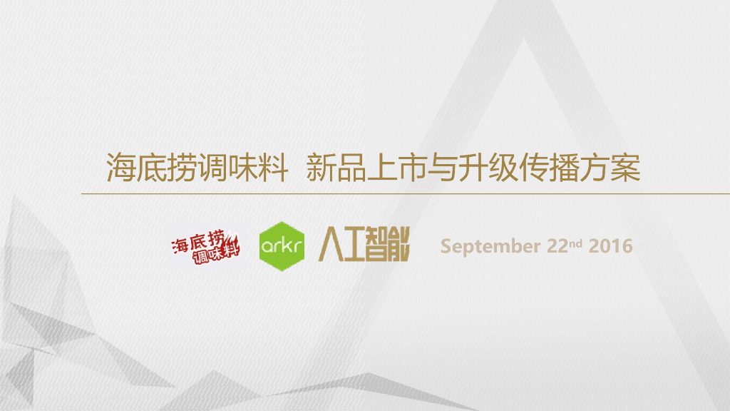 海底捞调味料新品上市传播方案