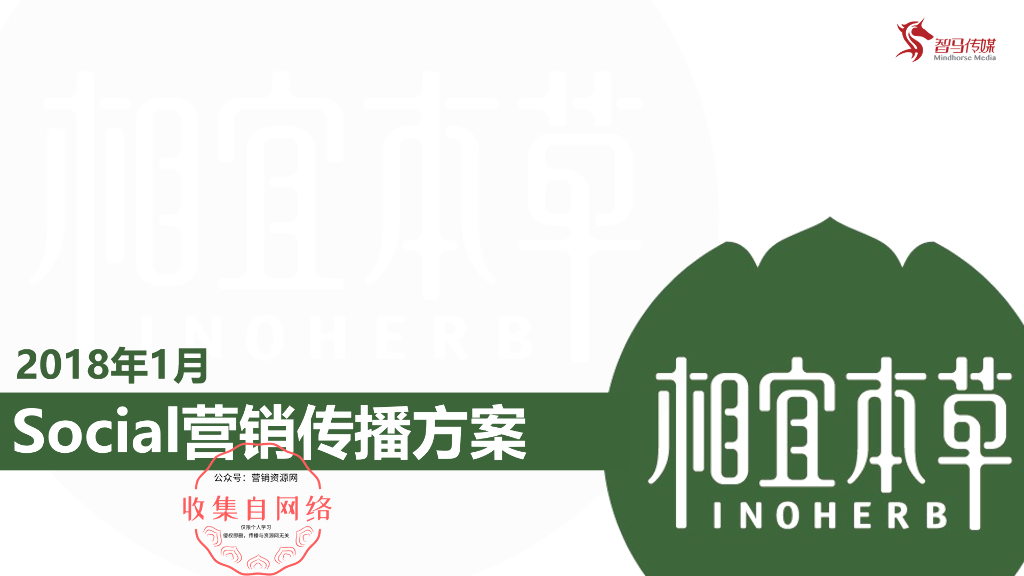 相宜本草2018年1月social传播方案