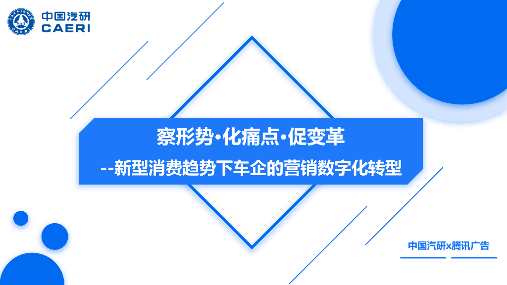 中国汽研：新型消费趋势下车企的营销<em>数字化转型</em> 海报