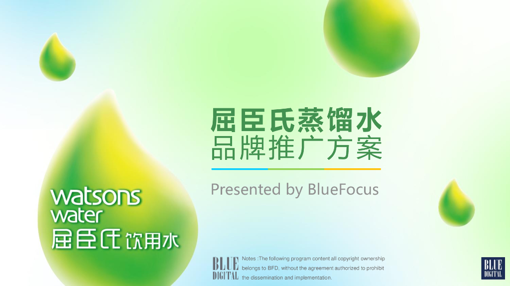 屈臣氏蒸馏水半年度传播方案（策划+部分执行）