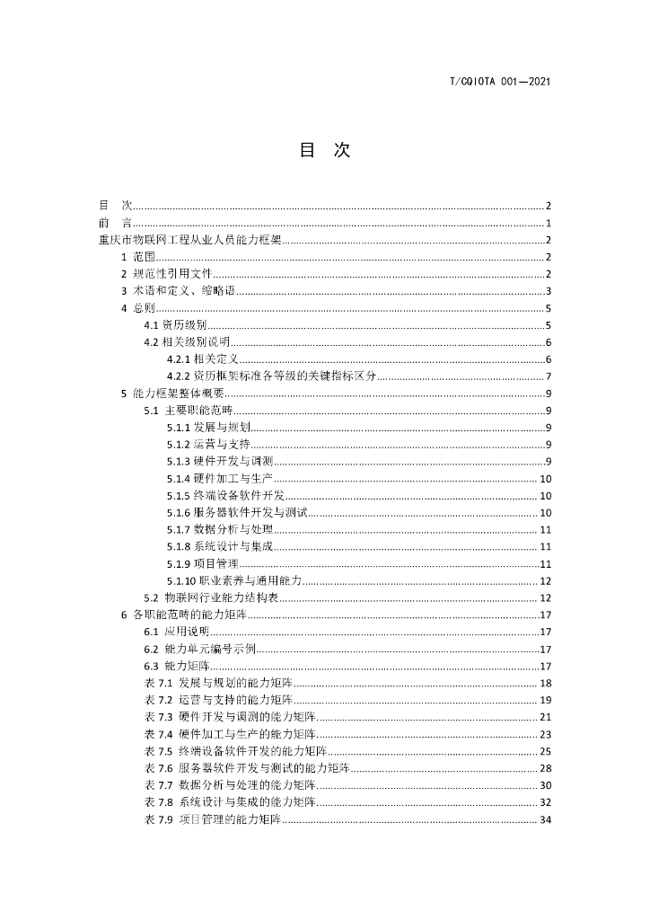 T/CQIOTA 001-2021 标准预览