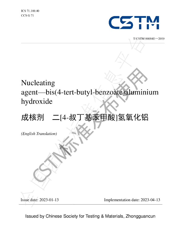T/CSTM 00084E-2019 标准预览