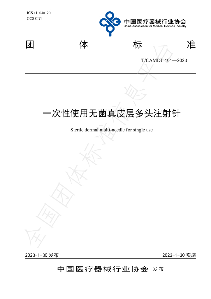 T/CAMDI 101-2023 标准预览