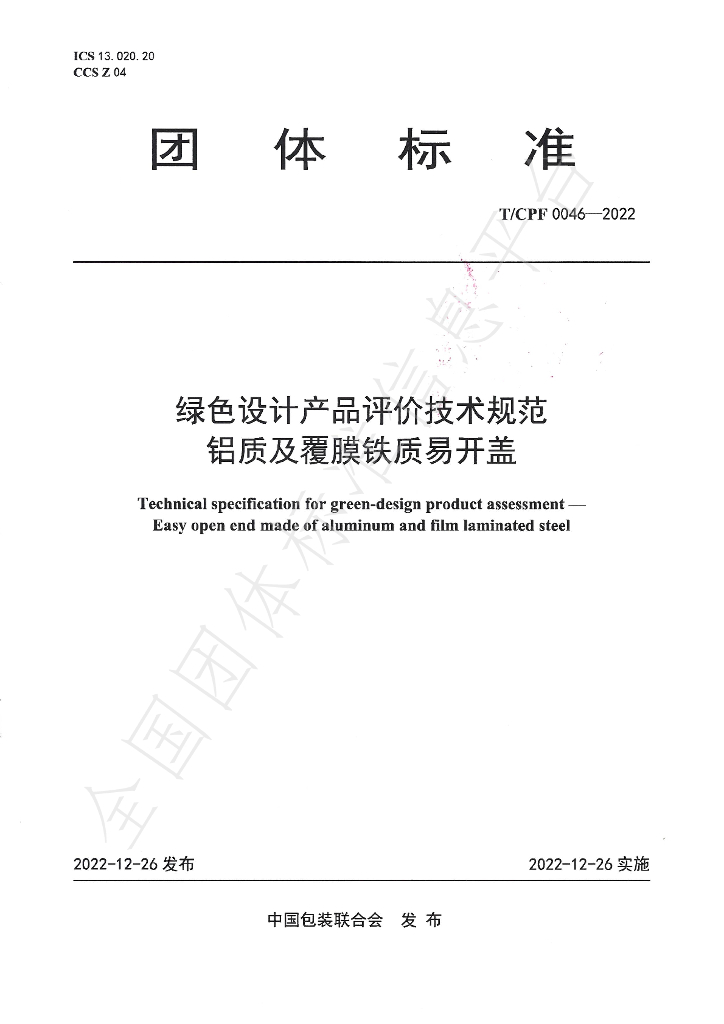 T/CPF 0046-2022 标准预览