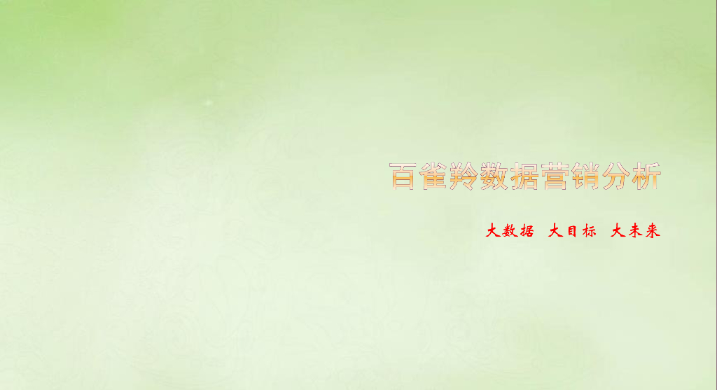 百雀羚数据营销分析