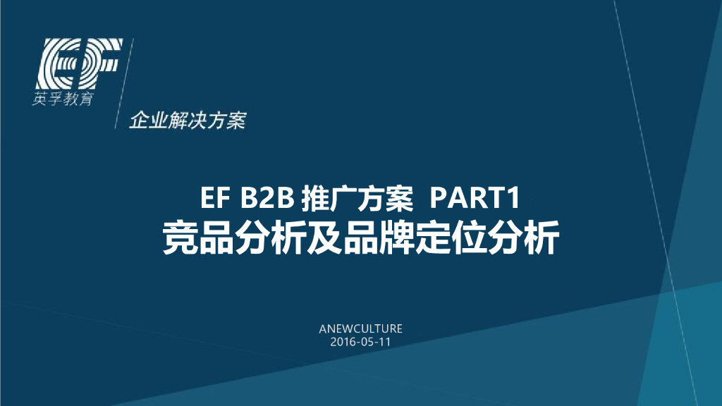 B2B推广方案竞品分析及品牌定位分析
