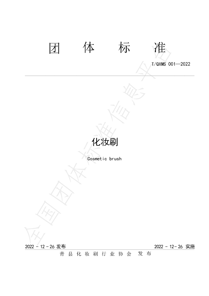 T/QXMS 001-2022 标准预览